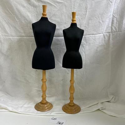 568 Two Black Display Forms 25" & 23" High