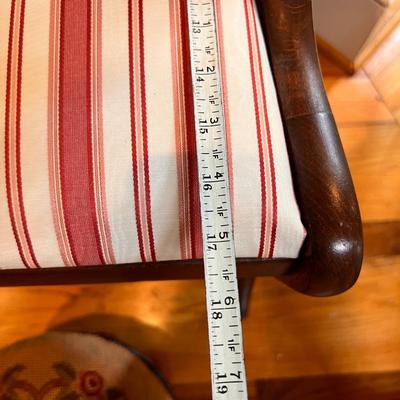 Antique Armchair & Footstool Lot