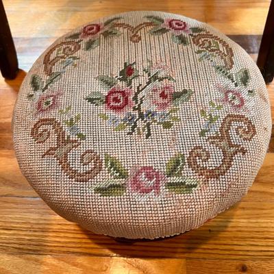 Antique Armchair & Footstool Lot