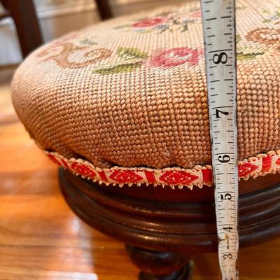 Antique Armchair & Footstool Lot