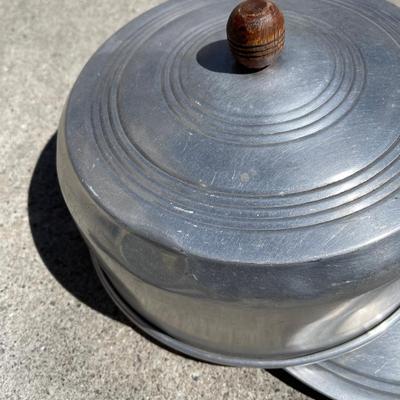 Vintage Aluminum Cake plate and cover