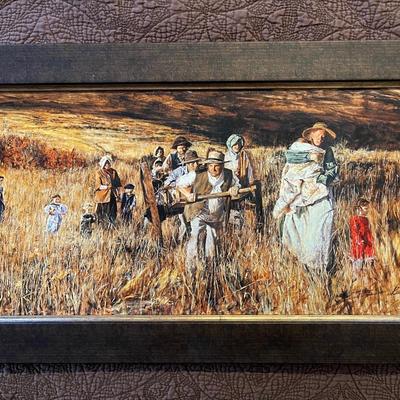 "Some must push, some must pull". Giclee canvas print