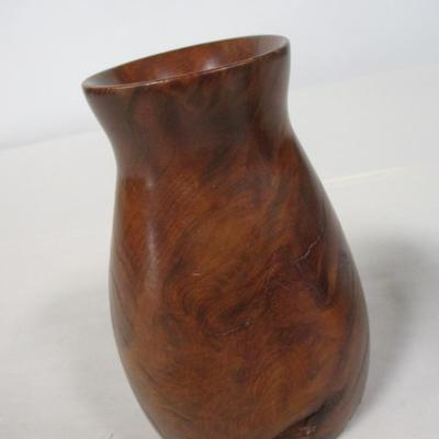 Handmade Turned Wood Vase Signed by Artist Steve Cohn