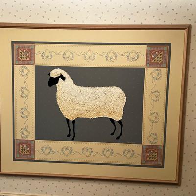 B - Mixed Media SHEEP by Huntington