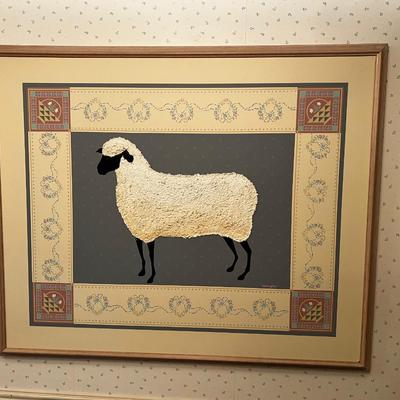 B - Mixed Media SHEEP by Huntington