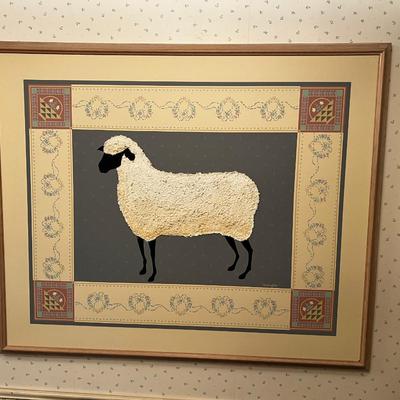 B - Mixed Media SHEEP by Huntington
