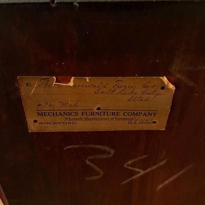 B - Antique Mahogany Music Cabinet, Empty