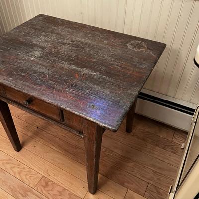 B Antique Mormon Pine Utility Table 