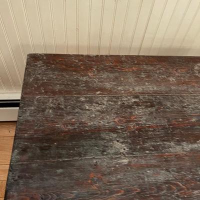 B Antique Mormon Pine Utility Table 