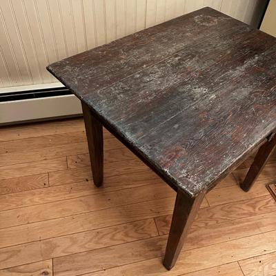 B Antique Mormon Pine Utility Table 