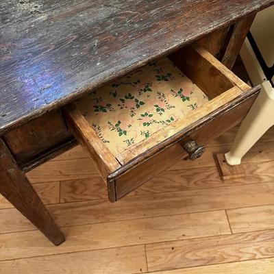 B Antique Mormon Pine Utility Table 