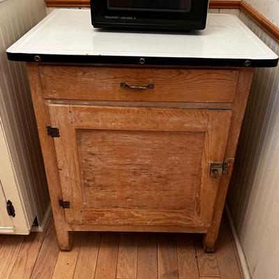 B Hoosier, Side Kitchen Cabinet Enamel Top