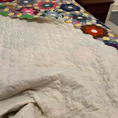 B Antique Hand Made Quilt Lovely 