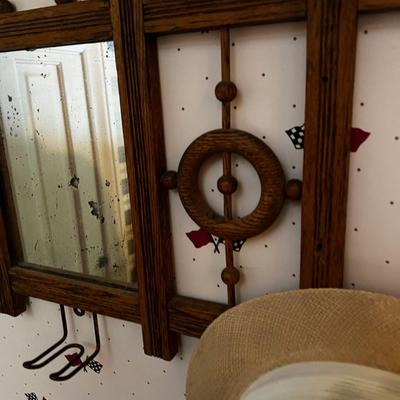 U Antique Victorian Stick and Ball Hat Rack Coat Hanger