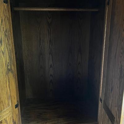 U Oak Armoire Cabinet
