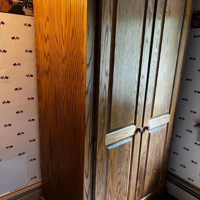 U Oak Armoire Cabinet