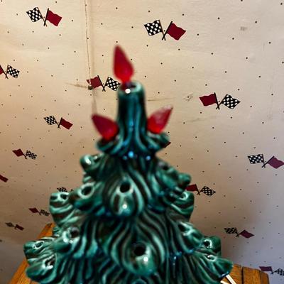 UP --Vintage Light Up Ceramic Tree