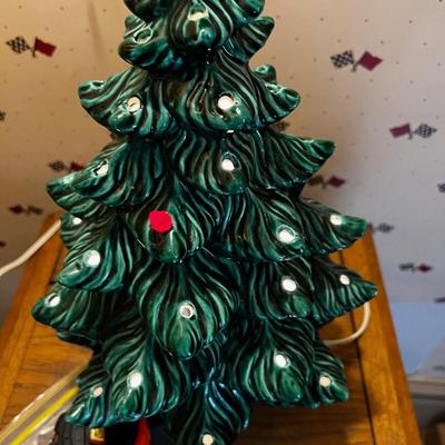 UP --Vintage Light Up Ceramic Tree