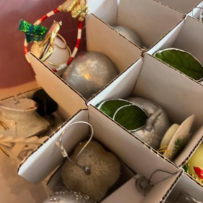 U Large Tub FULL OF Modern Silver ish Ornaments 