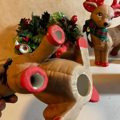 UP -- Happy Reindeer Family and Sled