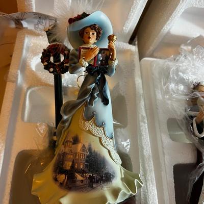 UP -- 3 NEW Christmas Carolers NEW IN Styrofoam 