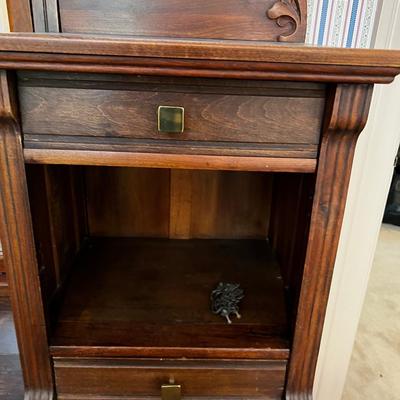 UP -- Walnut Gentleman's Dresser Side by Side