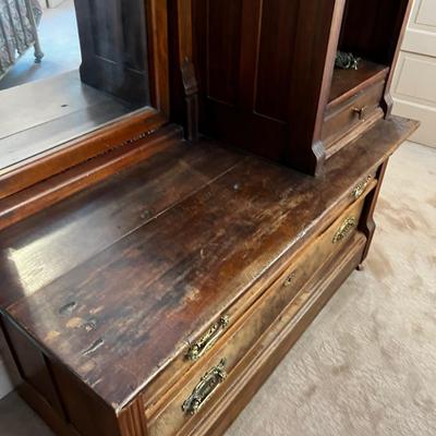 UP -- Walnut Gentleman's Dresser Side by Side