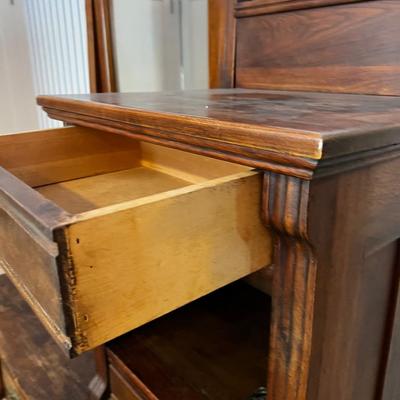 UP -- Walnut Gentleman's Dresser Side by Side