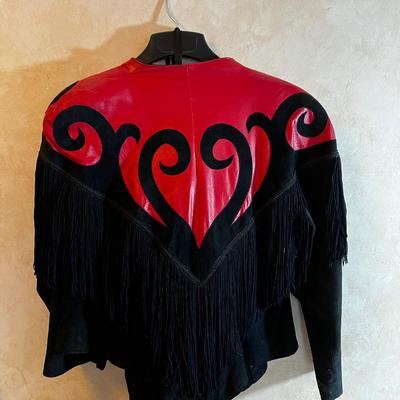 UP -- WOMAN'S Black Leather Jacket and Skirt by CLIMAX Karen Okada 