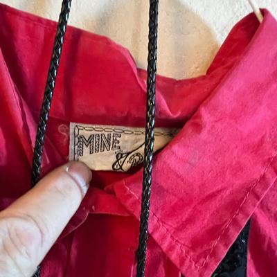 UP -- Incredible Red Shirt with Fringe and Beading