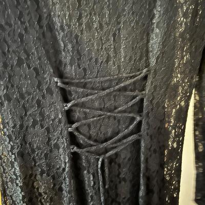 UP -- All that Jazz 100% Nylon Black Lace Dress 