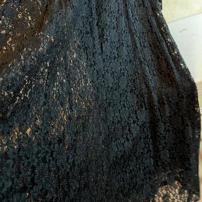 UP -- All that Jazz 100% Nylon Black Lace Dress 