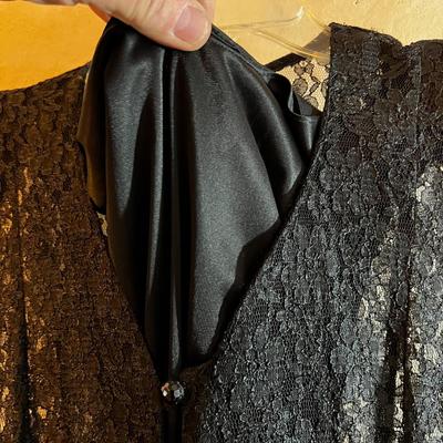 UP -- All that Jazz 100% Nylon Black Lace Dress 