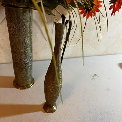 UP -- 2 BRASS DÃ©cor' Plus Flowers