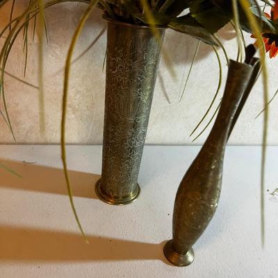 UP -- 2 BRASS DÃ©cor' Plus Flowers