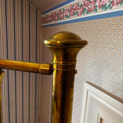 UP --  Full Size Real Antique Brass Bed WITH BEDDING 