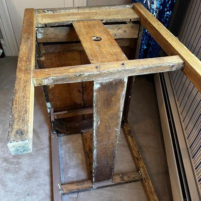 UP -- Antique Arts & Crafts Library Table 