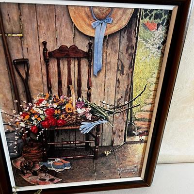 UP -- Print and Tin Flower Basket 