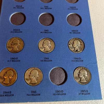 UP -- Partial 1932 to 1945 Quarter Book Collection 