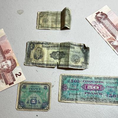 UP --VINTAGE Currency; Philippines', French, Canadian, etc. 