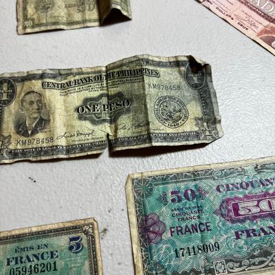 UP --VINTAGE Currency; Philippines', French, Canadian, etc. 