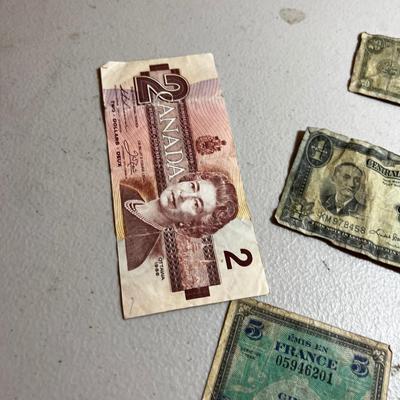 UP --VINTAGE Currency; Philippines', French, Canadian, etc. 