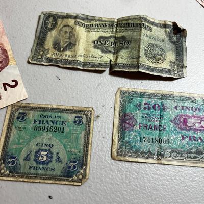 UP --VINTAGE Currency; Philippines', French, Canadian, etc. 