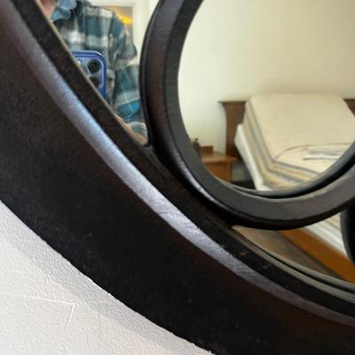 UP -- Large Resin Mirror Dark Brown 