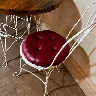UP --Antique Ice Cream Parlor Table and Chairs 