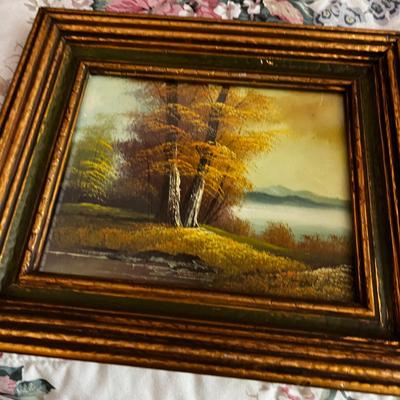 UP-- Antique Oil Painting TREES