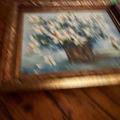 UP-- Oil Painting Flower Basket 