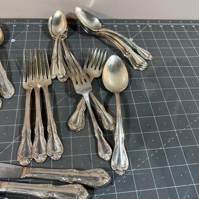 Partial Set of Rogers Silver Overlaid Oneida 