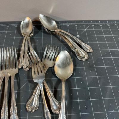 Partial Set of Rogers Silver Overlaid Oneida 