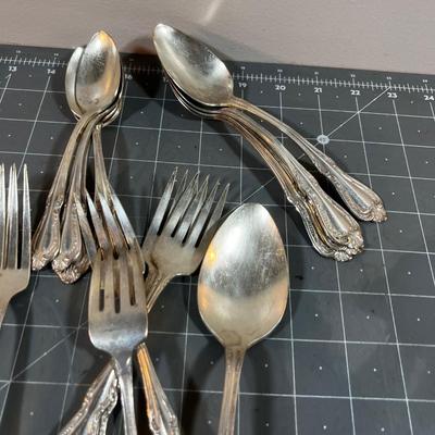 Partial Set of Rogers Silver Overlaid Oneida 